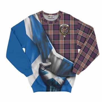 Carnegie Tartan Sweatshirt with Family Crest Scotland Patriotic Style