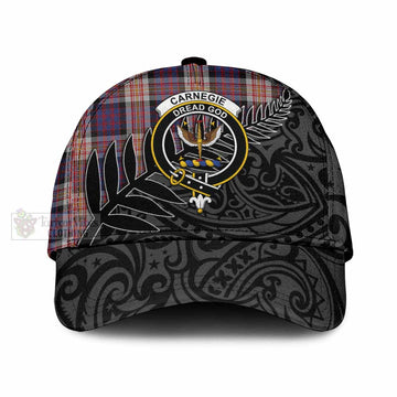 Carnegie Tartan Classic Cap with New Zealand Silver Fern Half Style