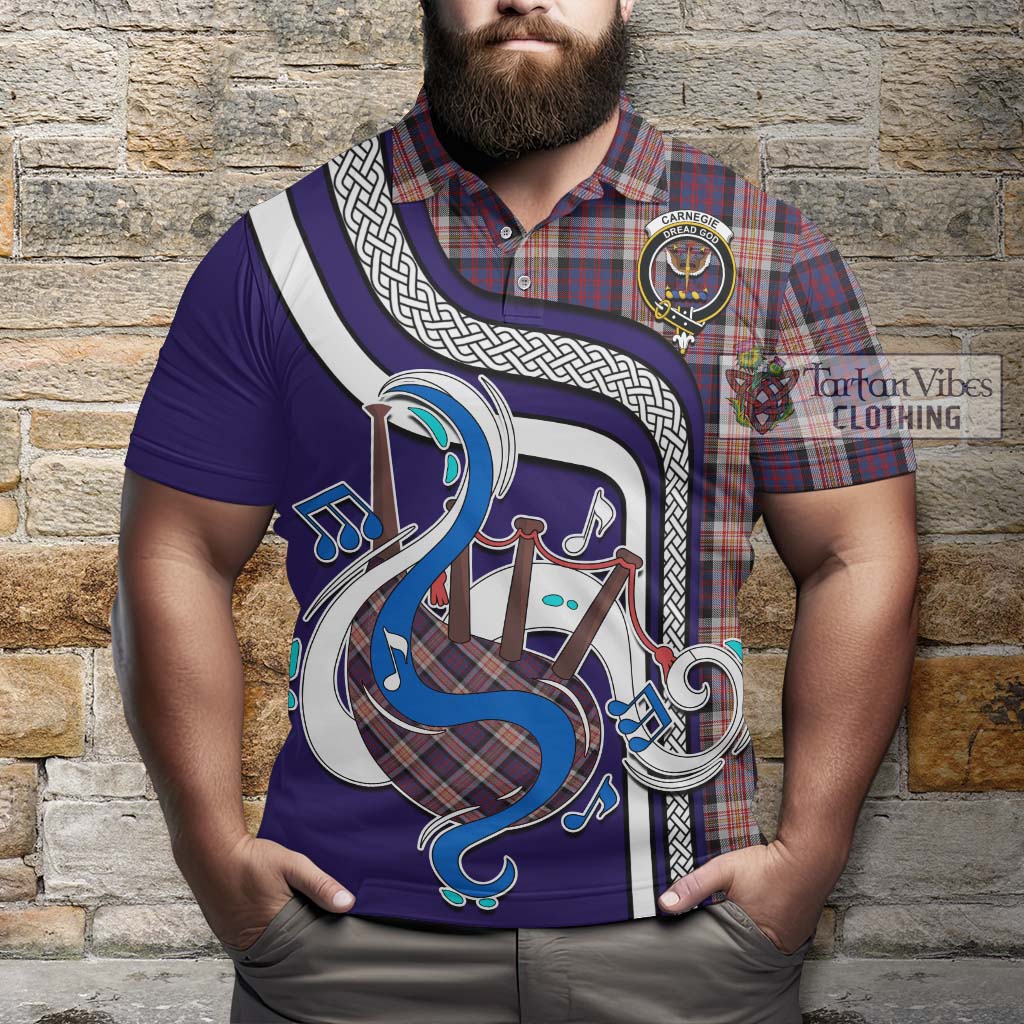 Tartan Vibes Clothing Carnegie Tartan Polo Shirt with Epic Bagpipe Style