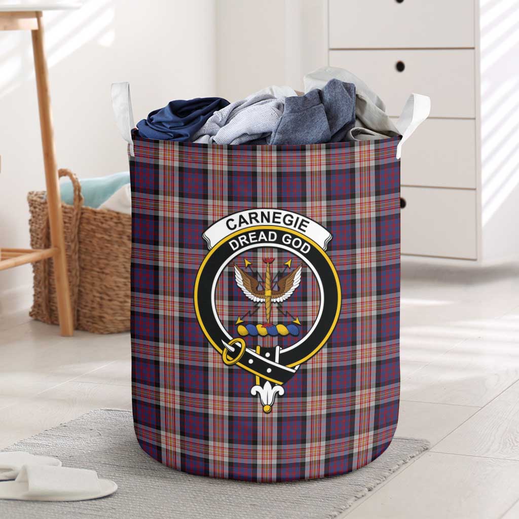 Tartan Vibes Clothing Carnegie Tartan Laundry Basket with Family Crest