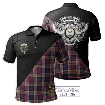 Carnegie Tartan Polo Shirt with Family Crest and Military Logo Style