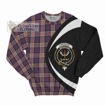 Carnegie Tartan Sweatshirt with Family Crest Circle Style