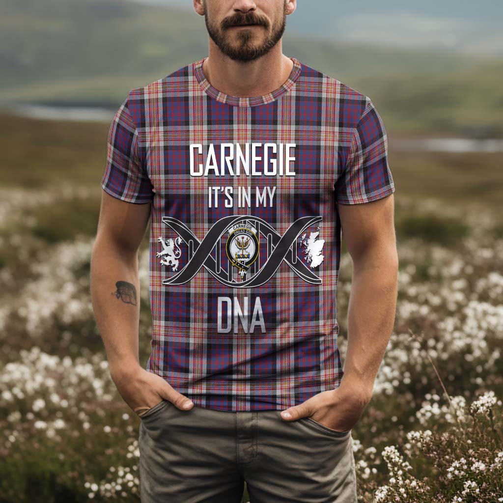 Tartan Vibes Clothing Carnegie Tartan T-Shirt with Family Crest DNA In Me Style
