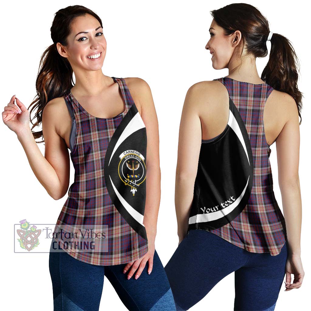 Tartan Vibes Clothing Carnegie Tartan Women's Racerback Tanks with Family Crest Circle Style