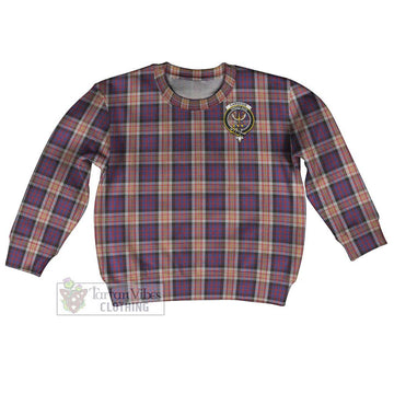 Carnegie Tartan Kid Ugly Sweater with Family Crest