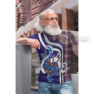 Carnegie Tartan Cotton T-shirt with Epic Bagpipe Style