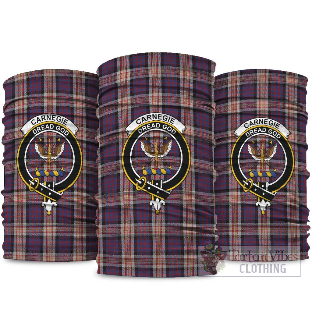 Carnegie Tartan Neck Gaiters, Tartan Bandanas, Tartan Head Band with Family Crest