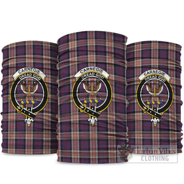 Carnegie Tartan Neck Gaiters, Tartan Bandanas, Tartan Head Band with Family Crest