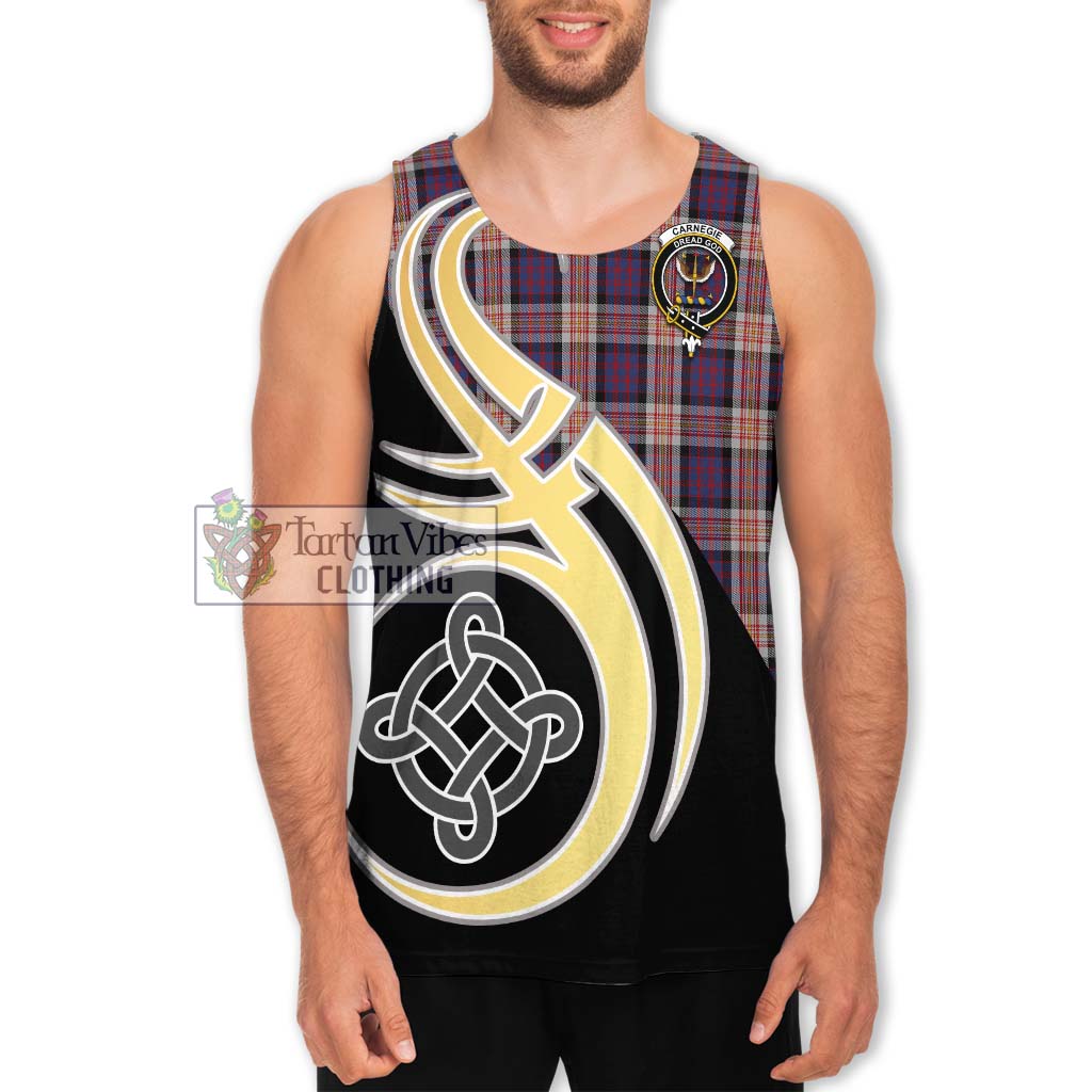 Carnegie Tartan Men's Tank Top with Family Crest and Celtic Symbol Style Men - Tartan Vibes Clothing