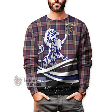 Carnegie Tartan Sweatshirt with Alba Gu Brath Regal Lion Emblem