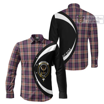 Carnegie Tartan Long Sleeve Button Up with Family Crest Circle Style