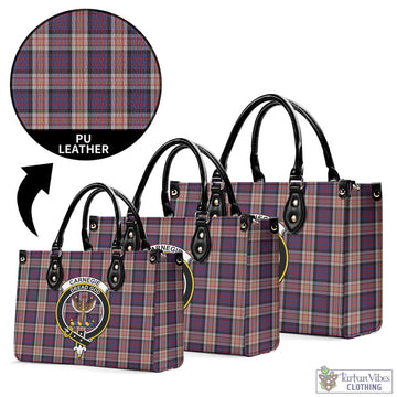 Carnegie Tartan Luxury Leather Handbags with Family Crest