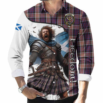 Carnegie Crest Tartan Long Sleeve Button Shirt Inspired by the Freedom of Scottish Warrior