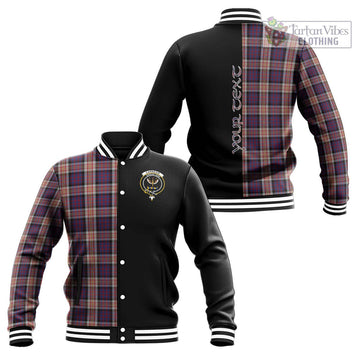 Carnegie Tartan Baseball Jacket with Family Crest and Half Of Me Style Unisex - Tartan Vibes Clothing