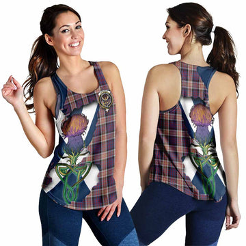 Carnegie Tartan Family Crest Women's Racerback Tanks Scottish Thistle Celtic Inspired 4XL - Tartan Vibes Clothing