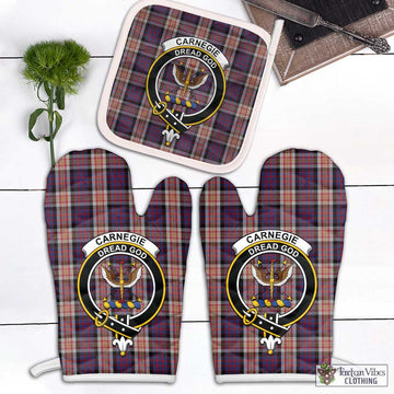 Carnegie Tartan Combo Oven Mitt & Pot-Holder with Family Crest