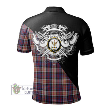 Carnegie Tartan Polo Shirt with Family Crest and Military Logo Style