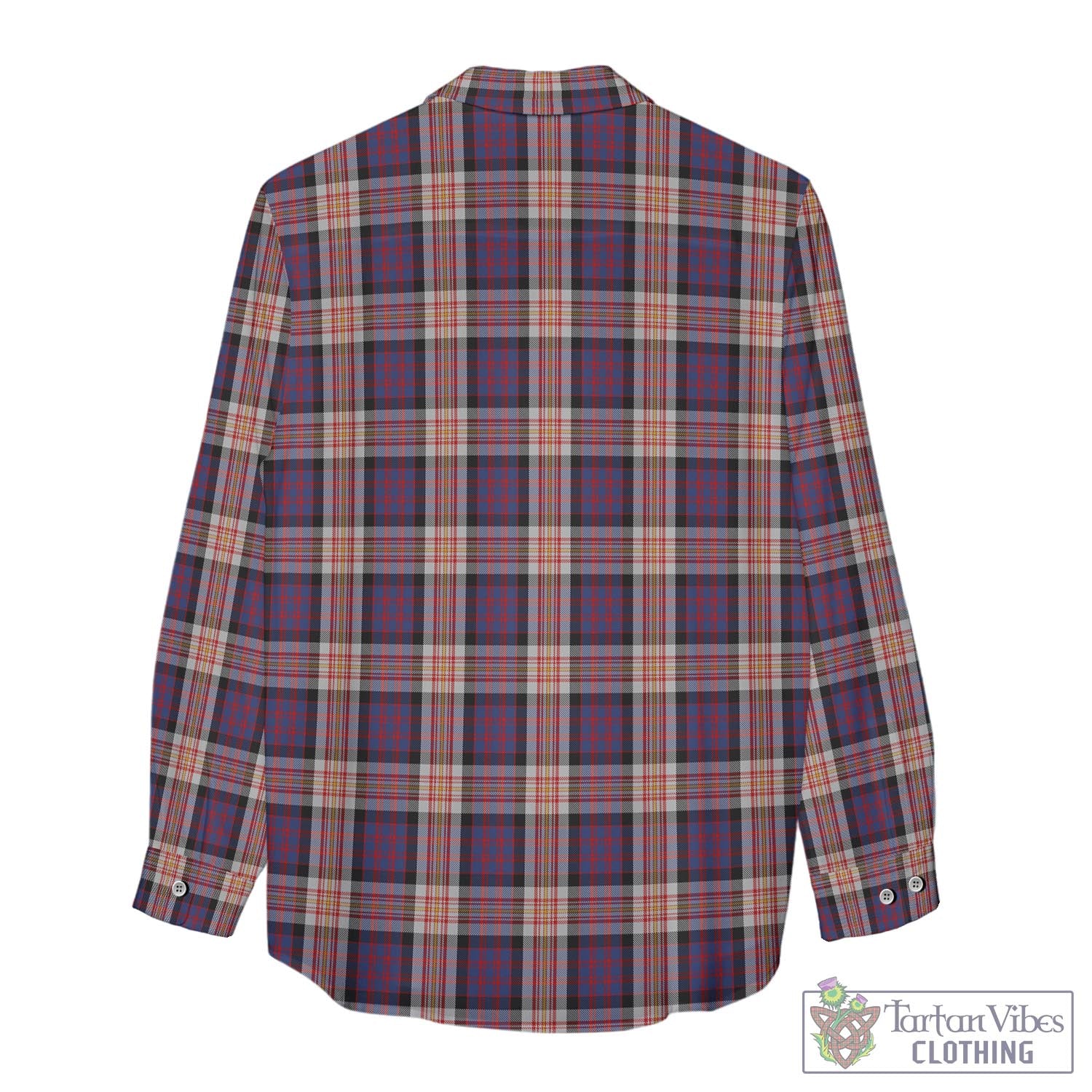 Tartan Vibes Clothing Carnegie Tartan Womens Casual Shirt with Family Crest