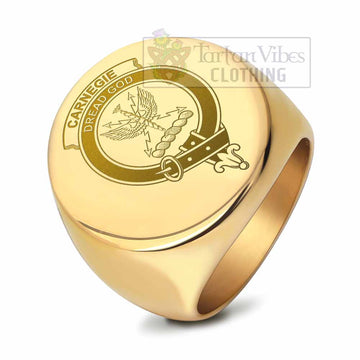 Carnegie Clan Crest Engraved Ring