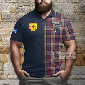 Carnegie Tartan Polo Shirt Alba with Scottish Lion Royal Arm Half Style