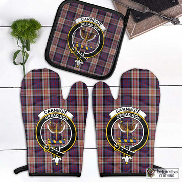 Carnegie Tartan Combo Oven Mitt & Pot-Holder with Family Crest