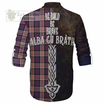 Carnegie Tartan Family Crest Ghillie Kilt Shirt Alba Gu Brath Be Brave Lion Ancient Style - Tartan Vibes Clothing