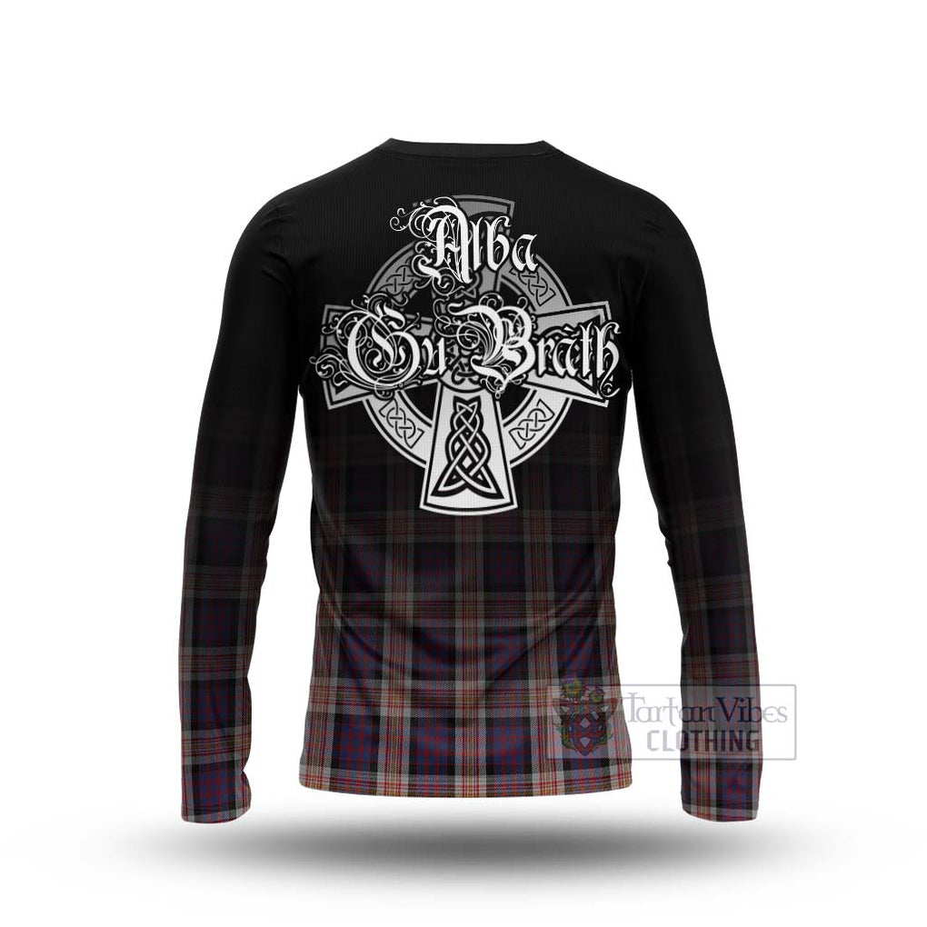 Tartan Vibes Clothing Carnegie Tartan Long Sleeve T-Shirt Featuring Alba Gu Brath Family Crest Celtic Inspired