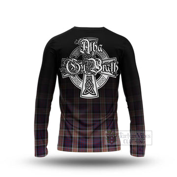 Carnegie Tartan Long Sleeve T-Shirt Featuring Alba Gu Brath Family Crest Celtic Inspired