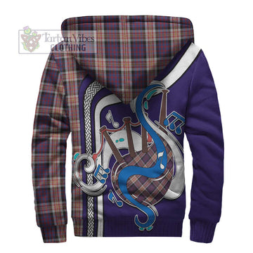 Carnegie Tartan Sherpa Hoodie with Epic Bagpipe Style