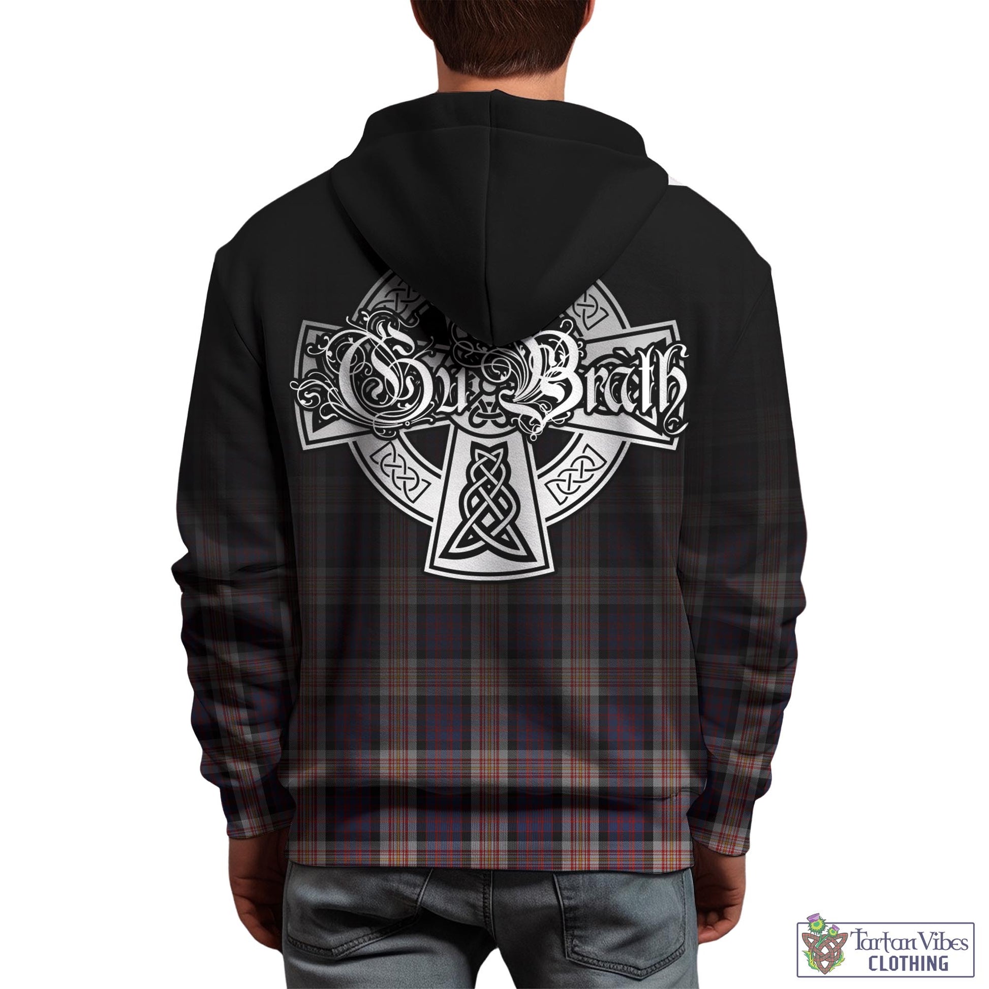 Tartan Vibes Clothing Carnegie Tartan Hoodie Featuring Alba Gu Brath Family Crest Celtic Inspired