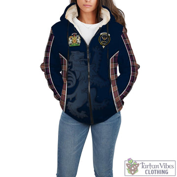 Carnegie Tartan Sherpa Hoodie with Family Crest and Lion Rampant Vibes Sport Style