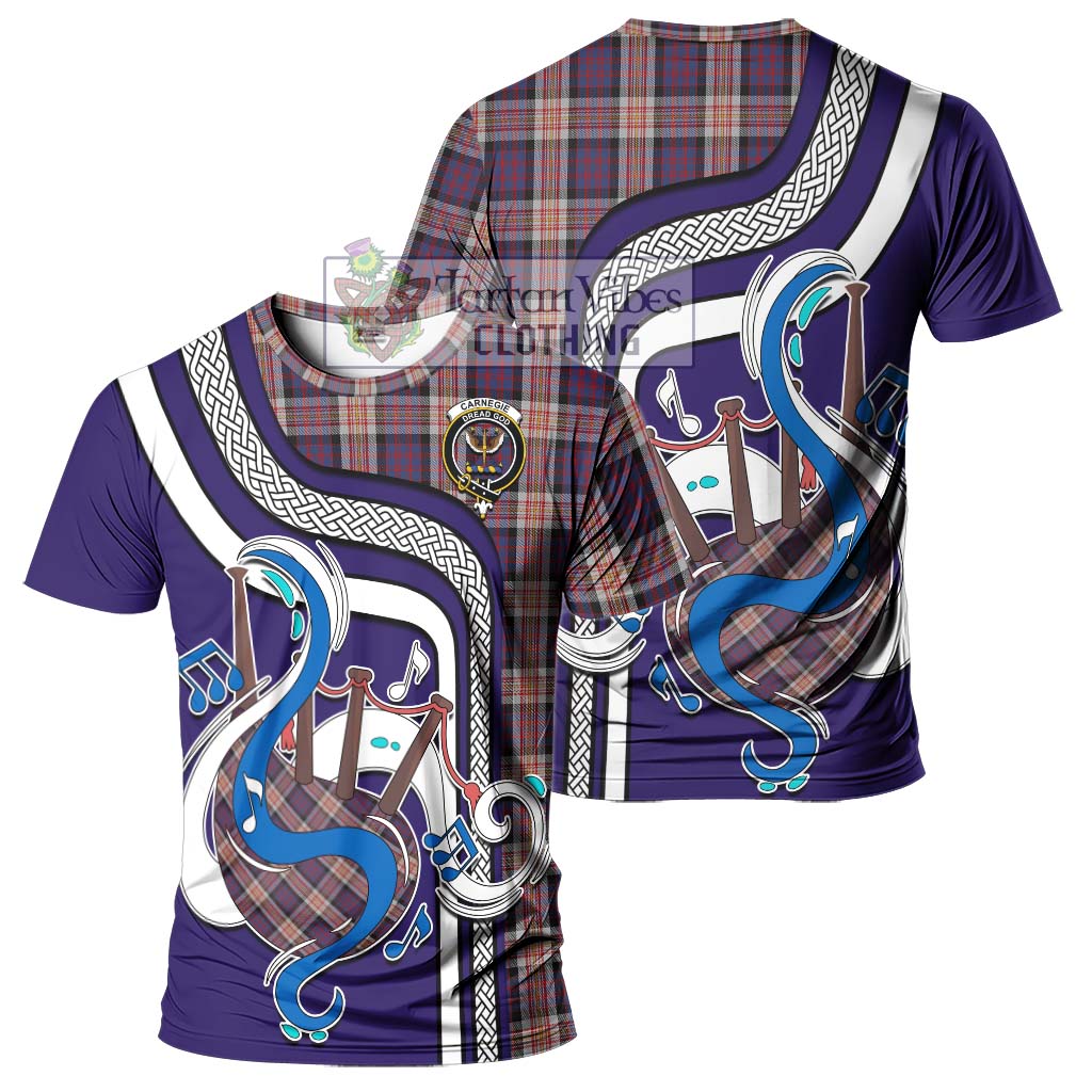 Tartan Vibes Clothing Carnegie Tartan T-Shirt with Epic Bagpipe Style