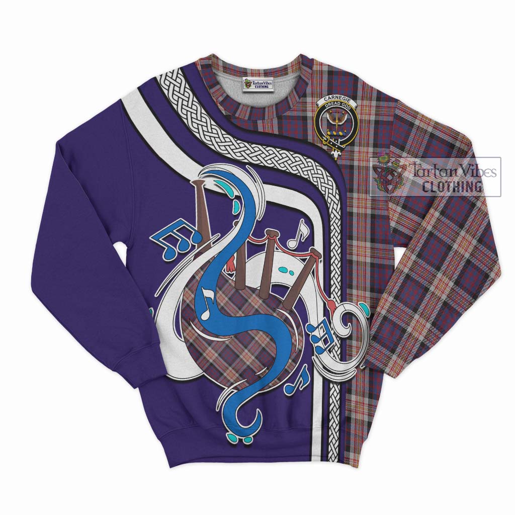 Tartan Vibes Clothing Carnegie Tartan Sweatshirt with Epic Bagpipe Style