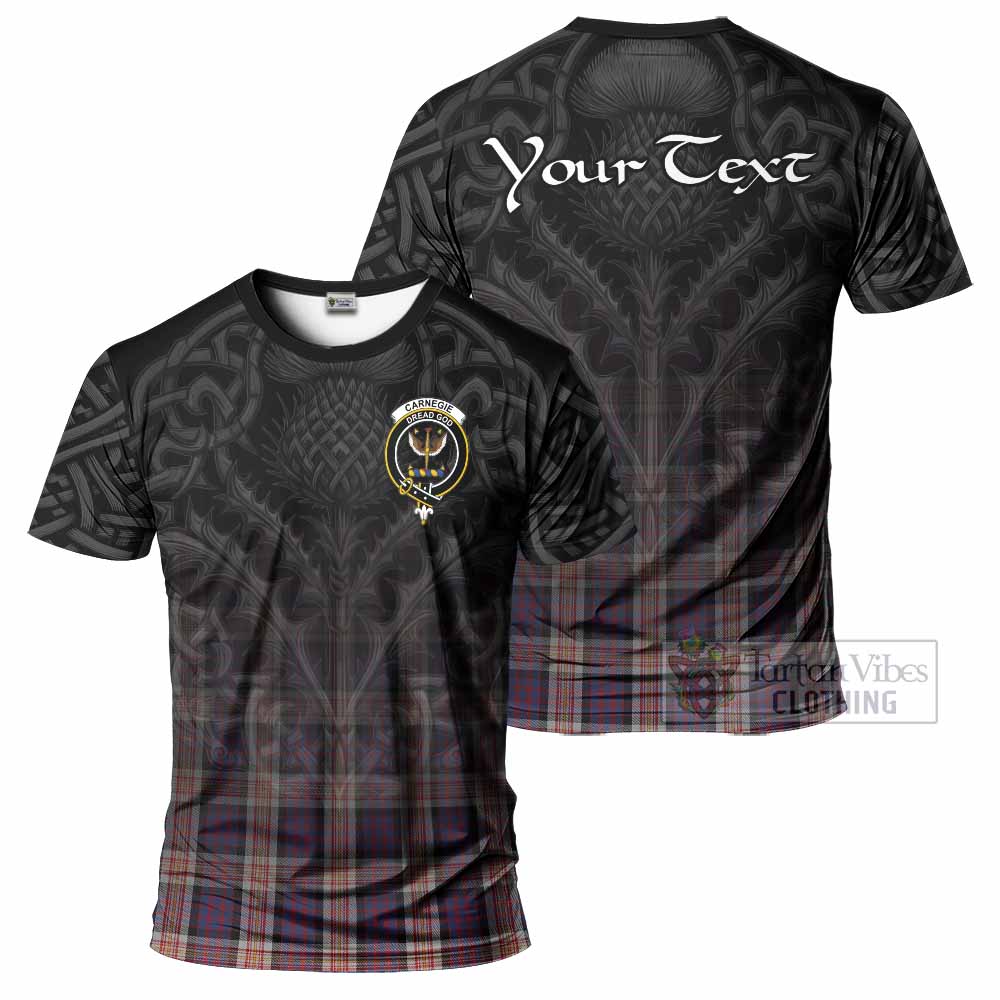 Tartan Vibes Clothing Carnegie Tartan T-Shirt with Family Crest Celtic Thistle Vibes