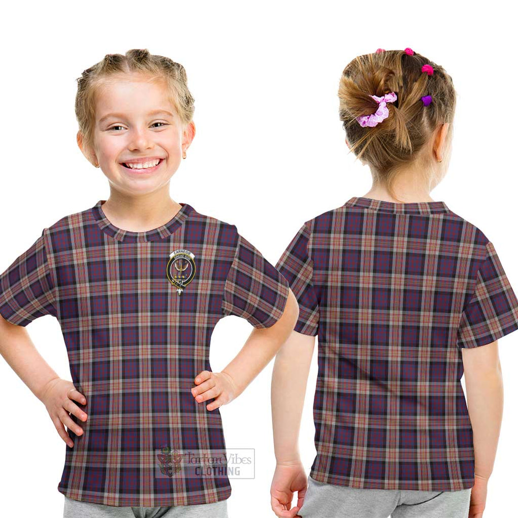 Carnegie Tartan Kid T-Shirt with Family Crest - Tartanvibesclothing Shop