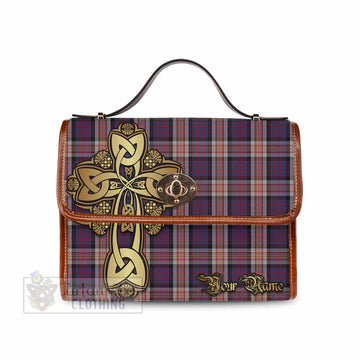 Carnegie Tartan Waterproof Canvas Bag Golden Thistle Celtic Cross Style