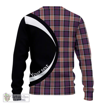 Carnegie Tartan Knitted Sweater with Family Crest Circle Style