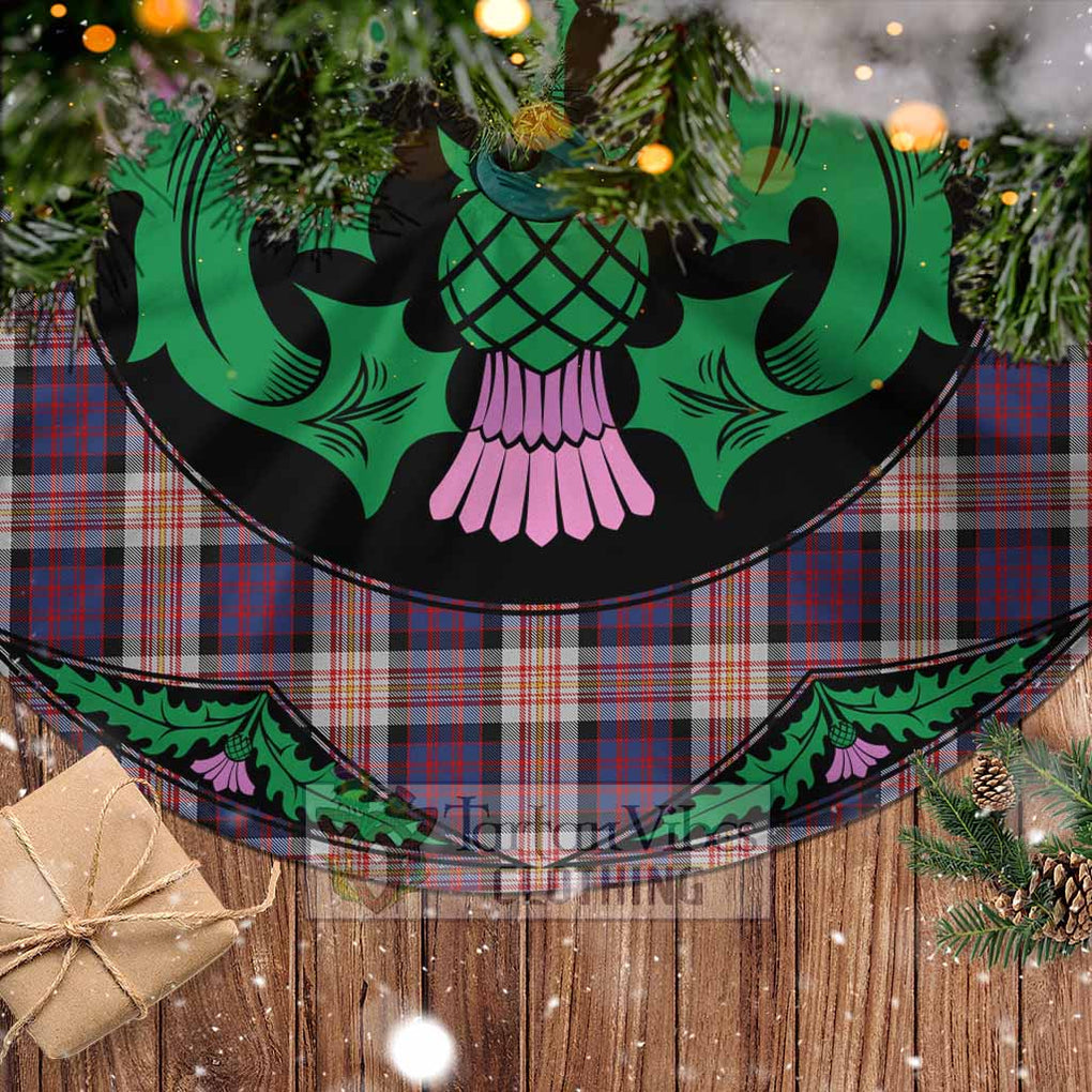 Tartan Vibes Clothing Carnegie Tartan Christmas Tree Skirt Scottish Thistle Style