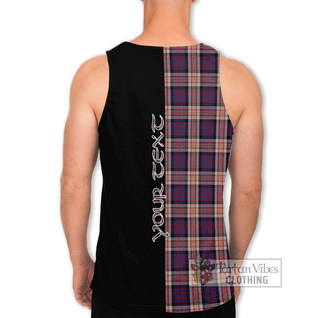 Carnegie Tartan Men's Tank Top with Family Crest and Half Of Me Style - Tartanvibesclothing Shop