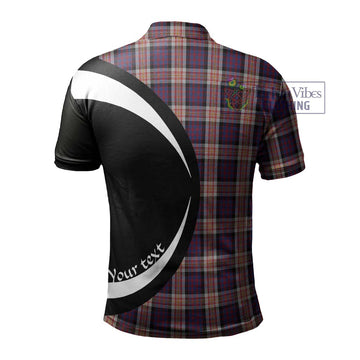 Carnegie Tartan Men's Polo Shirt with Family Crest Circle Style