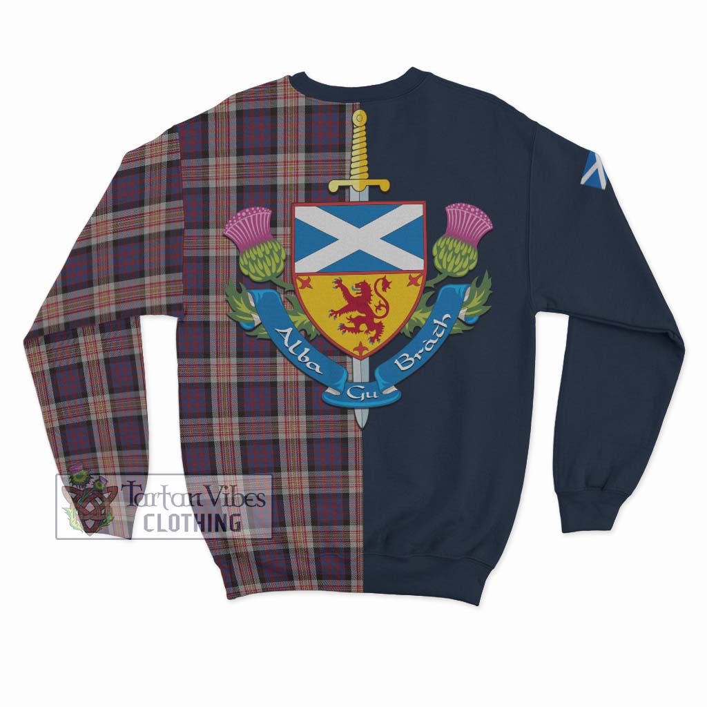 Tartan Vibes Clothing Carnegie Tartan Sweatshirt with Scottish Lion Royal Arm Half Style