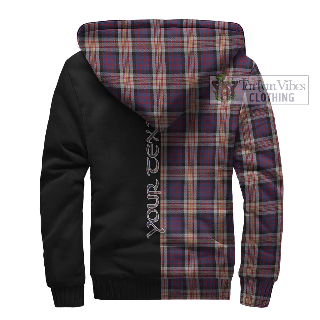 Tartan Vibes Clothing Carnegie Tartan Sherpa Hoodie with Family Crest and Half Of Me Style