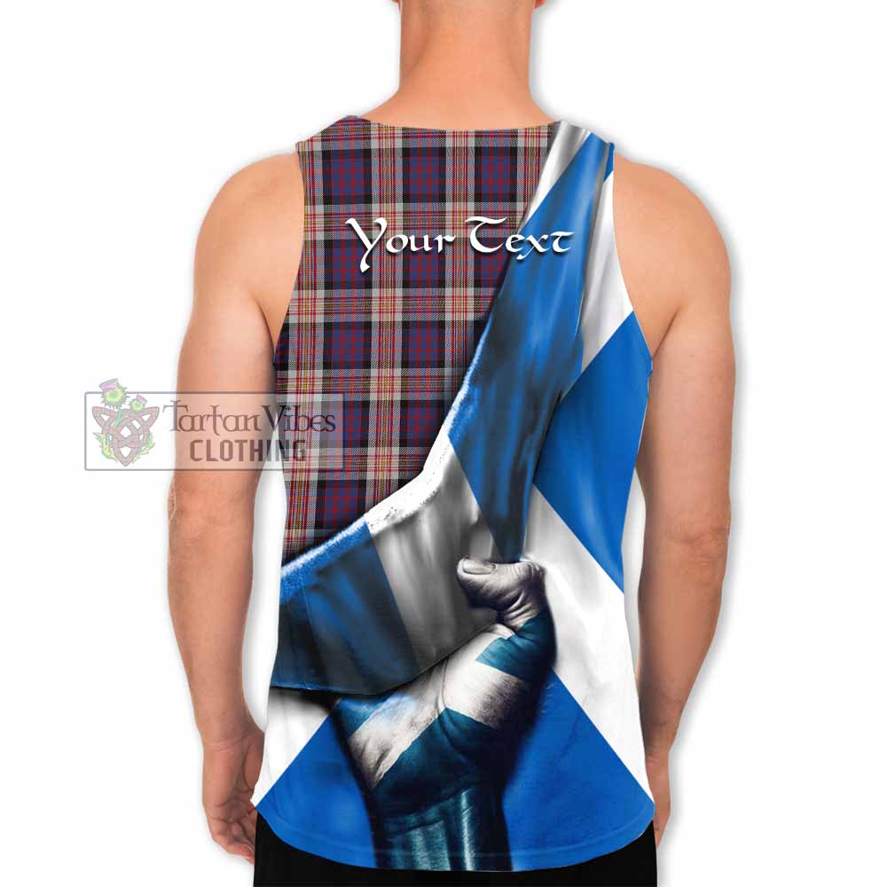 Tartan Vibes Clothing Carnegie Tartan Men's Tank Top with Family Crest Scotland Patriotic Style