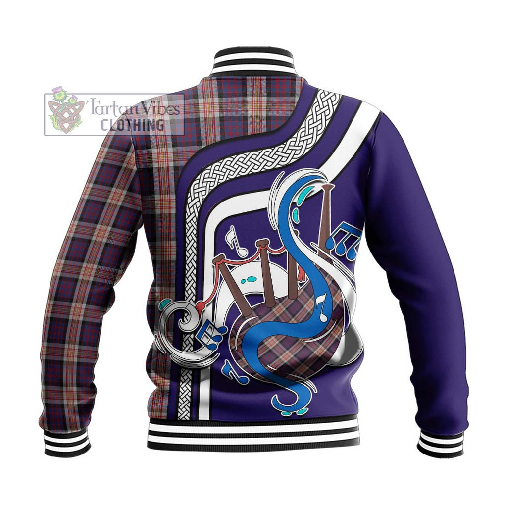 Tartan Vibes Clothing Carnegie Tartan Baseball Jacket with Epic Bagpipe Style