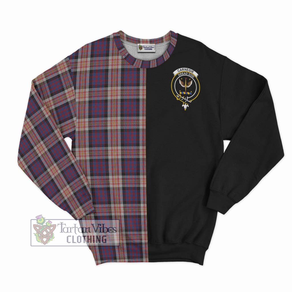 Tartan Vibes Clothing Carnegie Tartan Sweatshirt with Family Crest and Half Of Me Style