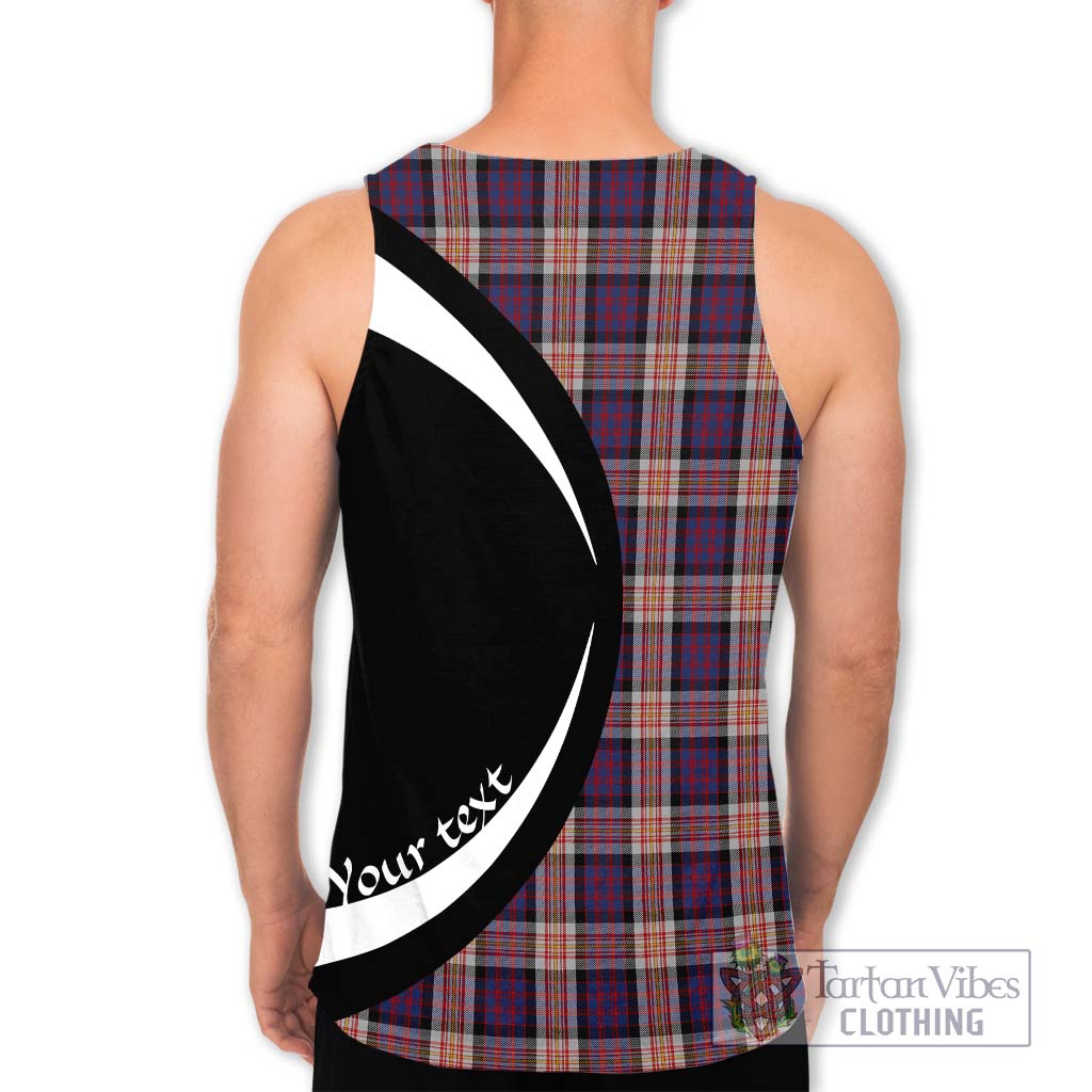 Carnegie Tartan Men's Tank Top with Family Crest Circle Style - Tartan Vibes Clothing