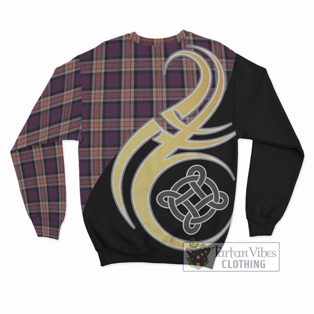 Tartan Vibes Clothing Carnegie Tartan Sweatshirt with Family Crest and Celtic Symbol Style