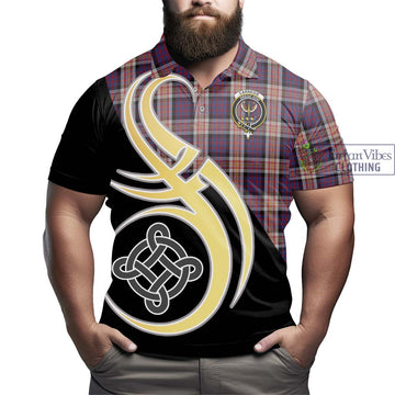Carnegie Tartan Polo Shirt with Family Crest and Celtic Symbol Style