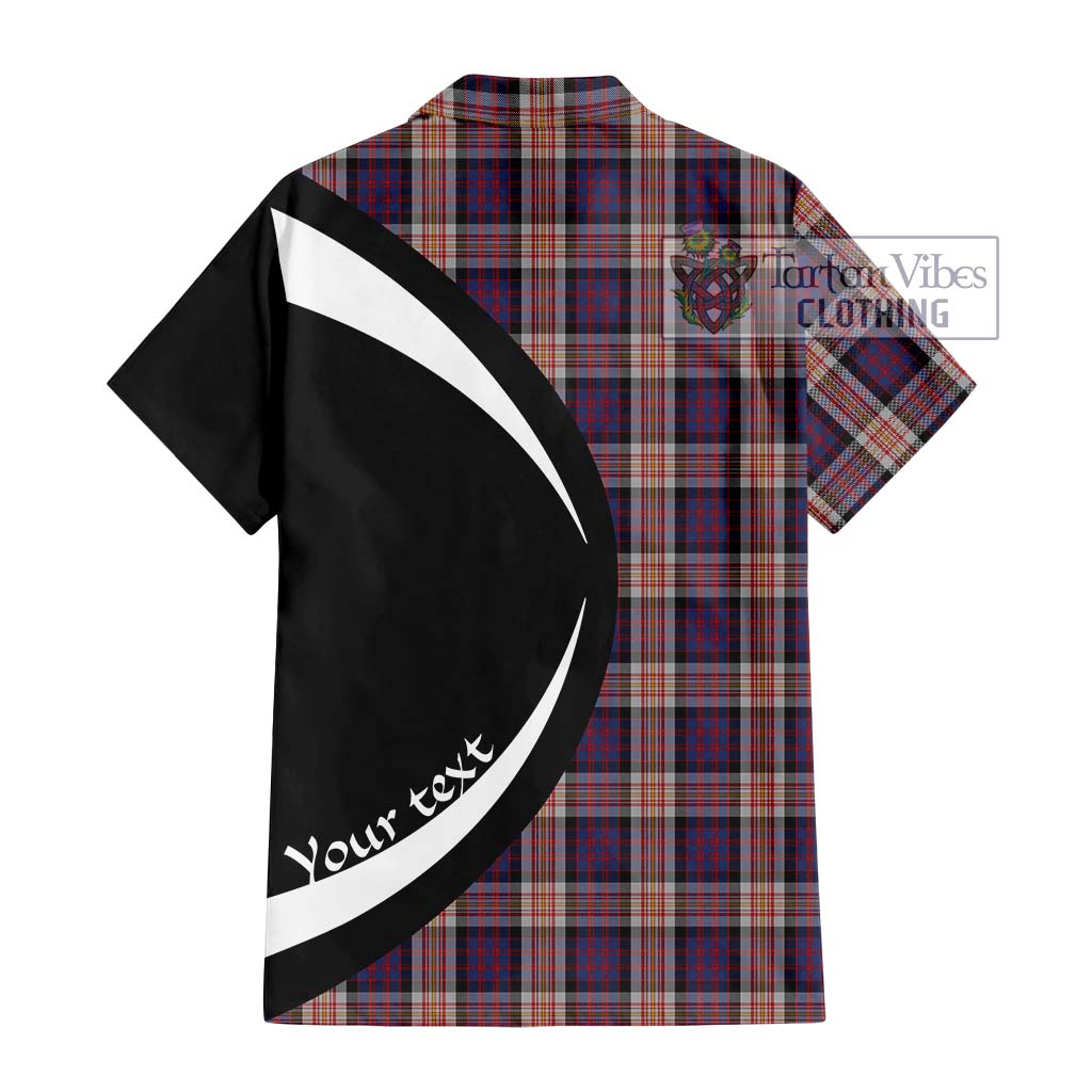 Tartan Vibes Clothing Carnegie Tartan Short Sleeve Button Up with Family Crest Circle Style