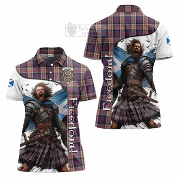 Carnegie Crest Tartan Women's Polo Shirt Inspired by the Freedom of Scottish Warrior